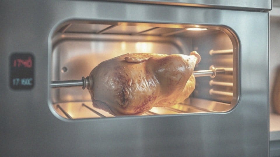 W jakiej temperaturze piec kurczaka z rożna w piekarniku?