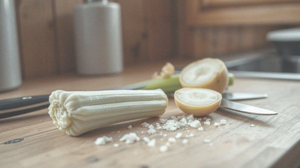 Jak natrzeć ręce łodygą selera, aby zredukować zapach cebuli?